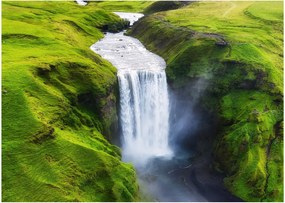 Üveg kép - Skogafoss vízesés (70x50 cm)