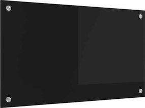vidaXL Konyhai splashback Fekete 70 x 40 cm edzett üveg