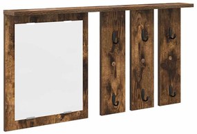 Fali Kabáthorog polcokkal Füstölt tölgy 85 x 10 x 45 cm Faanyag