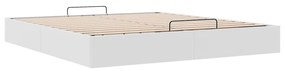 Ottomán ágykeret matrac nélkül fehér 180x200 cm műbőr