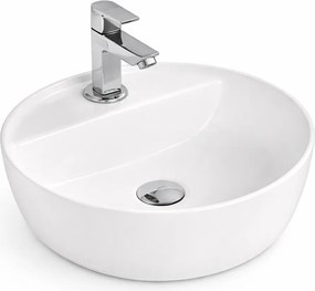 MONTERO 40 || Pultra helyezhető mosdókagyló, kerámia, fehér, lekerekített