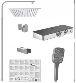Schütte 60531 - OCEAN l. termosztátos csaptelepes zuhanyszett, króm/antracit