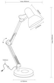 GLOBO 24881 - FAMOUS asztali lámpa 1xE27/40W