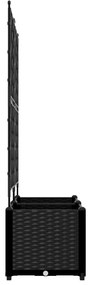 Kertész cserép rácsos változattal 2 pcs Fekete 80 x 40 x 143 cm