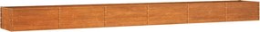 vidaXL rozsda színű corten acél kerti magaságyás 600 x 80 x 45 cm