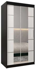 Ruhásszekrény 100 cm Verika 4 100 (fekete + fehér). 1064253