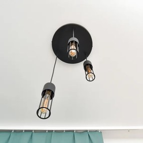 Csillár zsinóron MELODY 3xE27/15W/230V fekete