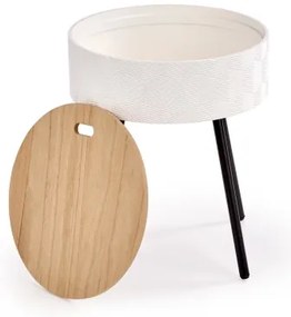 Kávésasztal AURA 45x38 cm fehér/fekete/bézs