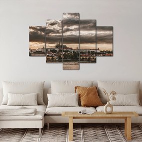 Kép - felhős Prága (150x105 cm)