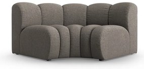 Sötétszürke zsenília kanapé modul (variálható sarok) Lupine – Micadoni