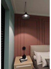 Csillár zsinóron ABRAMO 1xE27/15W/230V fekete