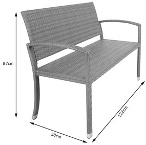 Deuba Kerti rattan pad - szürke