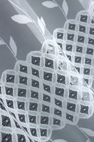 Mg Függöny jacquard fehér 32411 180x110cm kész K szalaggal