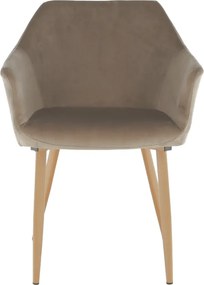 Szék, szövet Taupe szürke-barna/bükk, ODOVEL