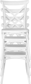 Rakásolható szék, fehér, SAVITA