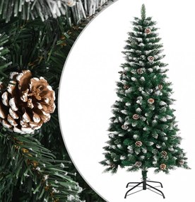 zöld PVC műkarácsonyfa állvánnyal 120 cm
