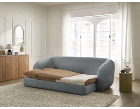 Sötétszürke zsenília kinyitható kanapé 228 cm Neyo – Bobochic Paris