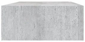 2 db betonszürke MDF falra szerelhető fiókos polc 40x23,5x10 cm