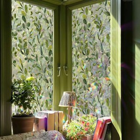 Dekoratív ablakfólia öntapadós levél mintás 43x100cm