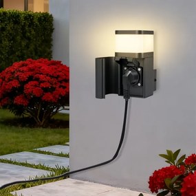 Brilagi - PILLAR kültéri fali lámpa SCHUKO aljzattal 1xG9/11W/230V IP44 antracit