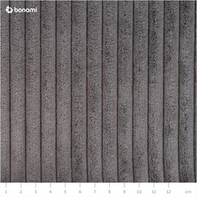 Sötétszürke kordbársony kinyitható tárolóhelyes kanapé 234 cm Sara – Ropez