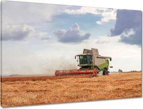 Vászonkép 90x60 Kombájn a gabonamezőn