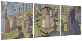 Kép - Georges Seurat, A Sunday on La Grande Jatte, reprodukciók (órával) (90x30 cm)