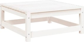 vidaXL fehér tömör fenyőfa kerti lábtartó 70 x 70 x 30 cm