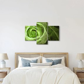 Kép - Absztrakt rózsa zöld (90x60 cm)