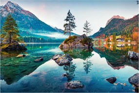 Kép - Lake Hintersee, Bajor - Alpok, Ausztria (90x60 cm)