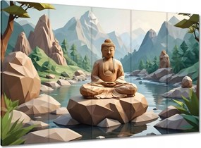 Vászonkép 100x70 Buddha origami