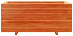 viaszbarna tömör fenyőfa kerti virágláda 110 x 60 x 49,5 cm