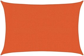 vidaXL narancssárga négyszögletű HDPE napvitorla 160 g/m² 3x4,5 m