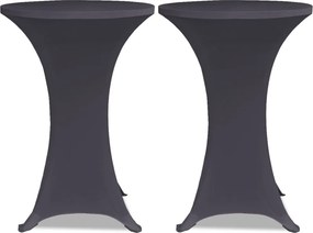 vidaXL 2 db antracitszürke nyújtható asztalterítő 60 cm