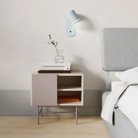 Bézs-krémszínű matt éjjeliszekrény Nube – Teulat