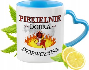 Lányoknak Kék Bögre Szív Alakú Füllel Ajándék