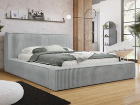 Franciaágy 160 cm Gretty S (szürke) (ágyráccsal) (tárolóhellyel). 1104235
