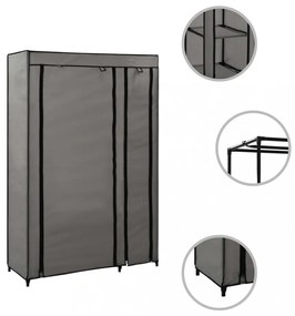 2 db szürke összecsukható szövet ruhásszekrény 110x45x175 cm