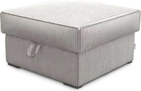 Taburet SMART COSARO XL tárolóval 71x71 cm, világos bézs