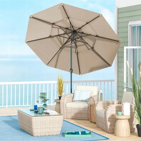 Kerti Napernyő állítható szellőzőrendszerrel 305 x 244 cm Bézs