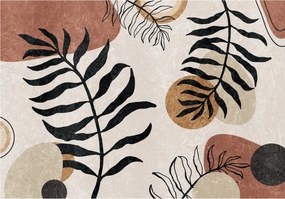 Tapéta Absztrakt boho levelek Japán skandináv stílus 250x175 +ragasztó