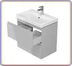 Cersanit Moduo 50 cm-es alsószekrény slim mosdóval, fehér színben