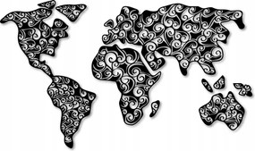 Világtérkép Falra 120x70 cm Áttört Kép Világtérkép Fa Fali