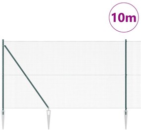 Hegesztett drótkerítés 7 szegély bejegyzéssel Zöld 1,5x10 m Acél