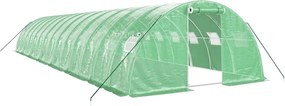 vidaXL zöld acélvázas melegház 56 m² 14 x 4 x 2 m