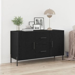 Fekete Tölgy Oldalszekrény 100x36x60 cm Mérnöki Fa