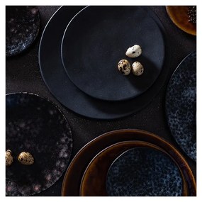 Fekete-szürke desszertes agyagkerámia tányér ø 22 cm Roda – Costa Nova