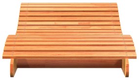 viaszbarna tömör fenyőfa napozóágy 205 x 80 x 31,5 cm