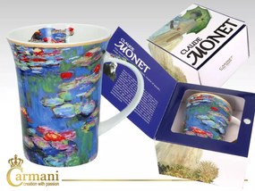 Porcelán bögre Monet Vízililiom díszdobozban