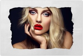 Poszter 60x40 Hölgy piros rĂșzsban